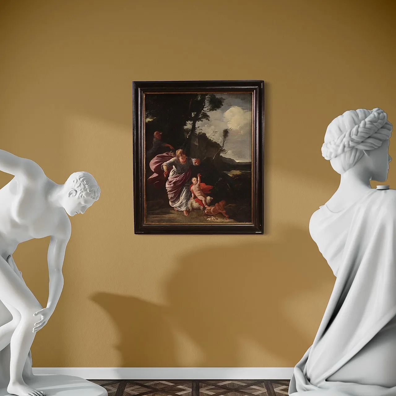 Pittore barocco francese, Riposo durante la fuga in Egitto, '600 13