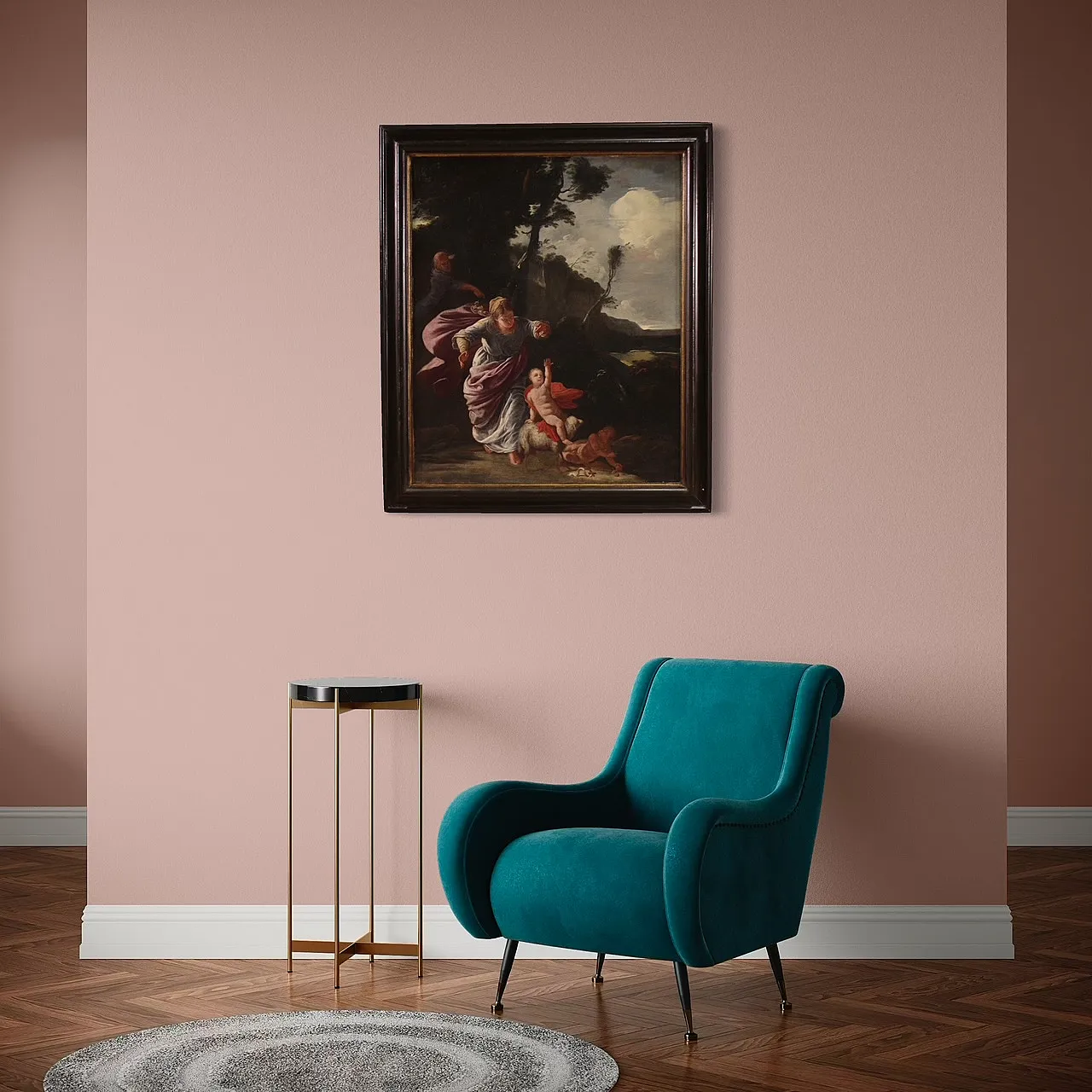 Pittore barocco francese, Riposo durante la fuga in Egitto, '600 14