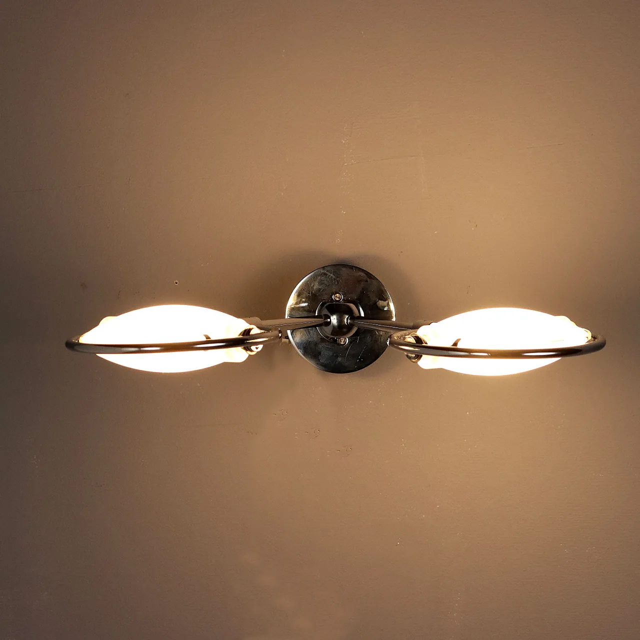 Lampada da parete Nobi a due luci di Fontana Arte, anni ‘80 1