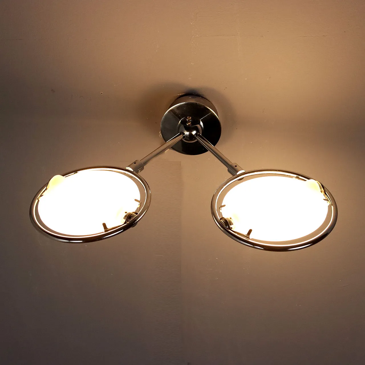 Lampada da parete Nobi a due luci di Fontana Arte, anni ‘80 3