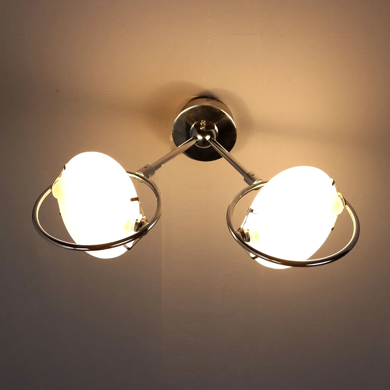 Lampada da parete Nobi a due luci di Fontana Arte, anni ‘80 4