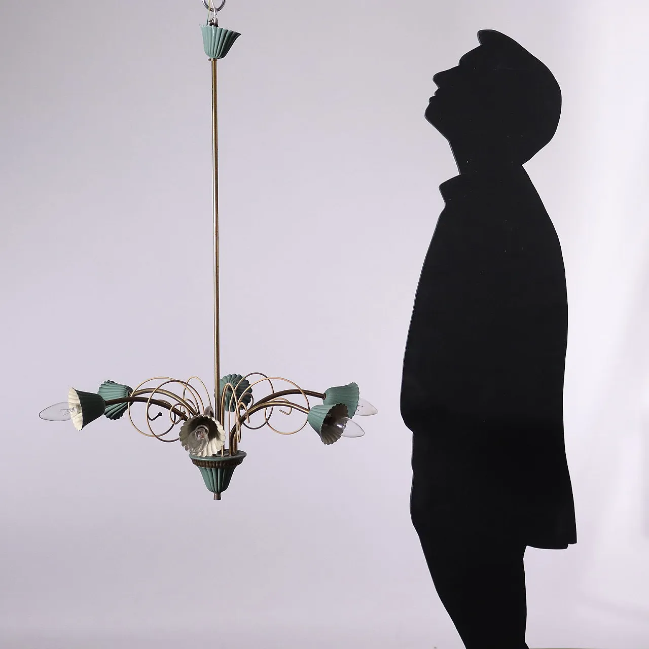 6 light ceiling lamp, 1950s 2