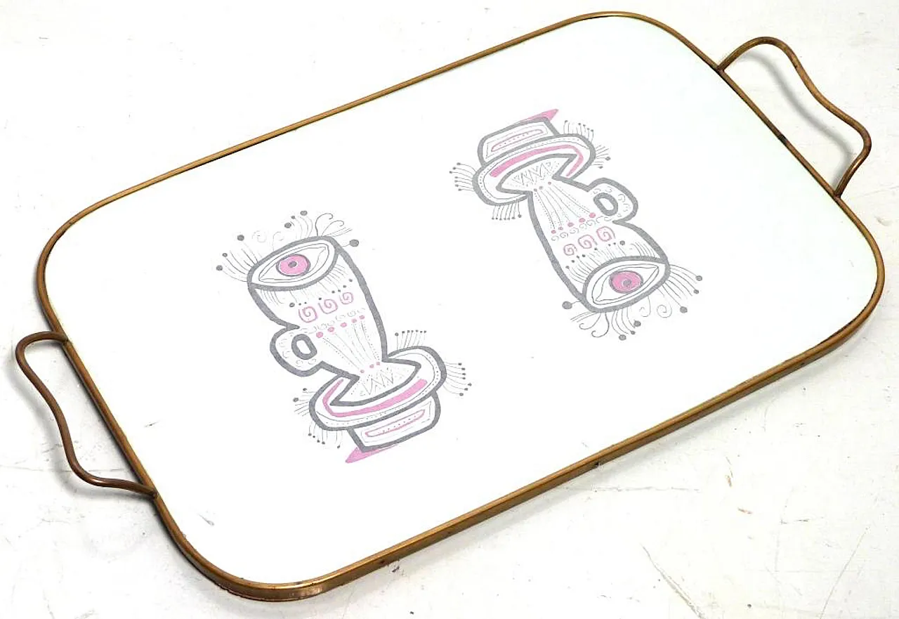 Vassoio in ottone, anni '70 2