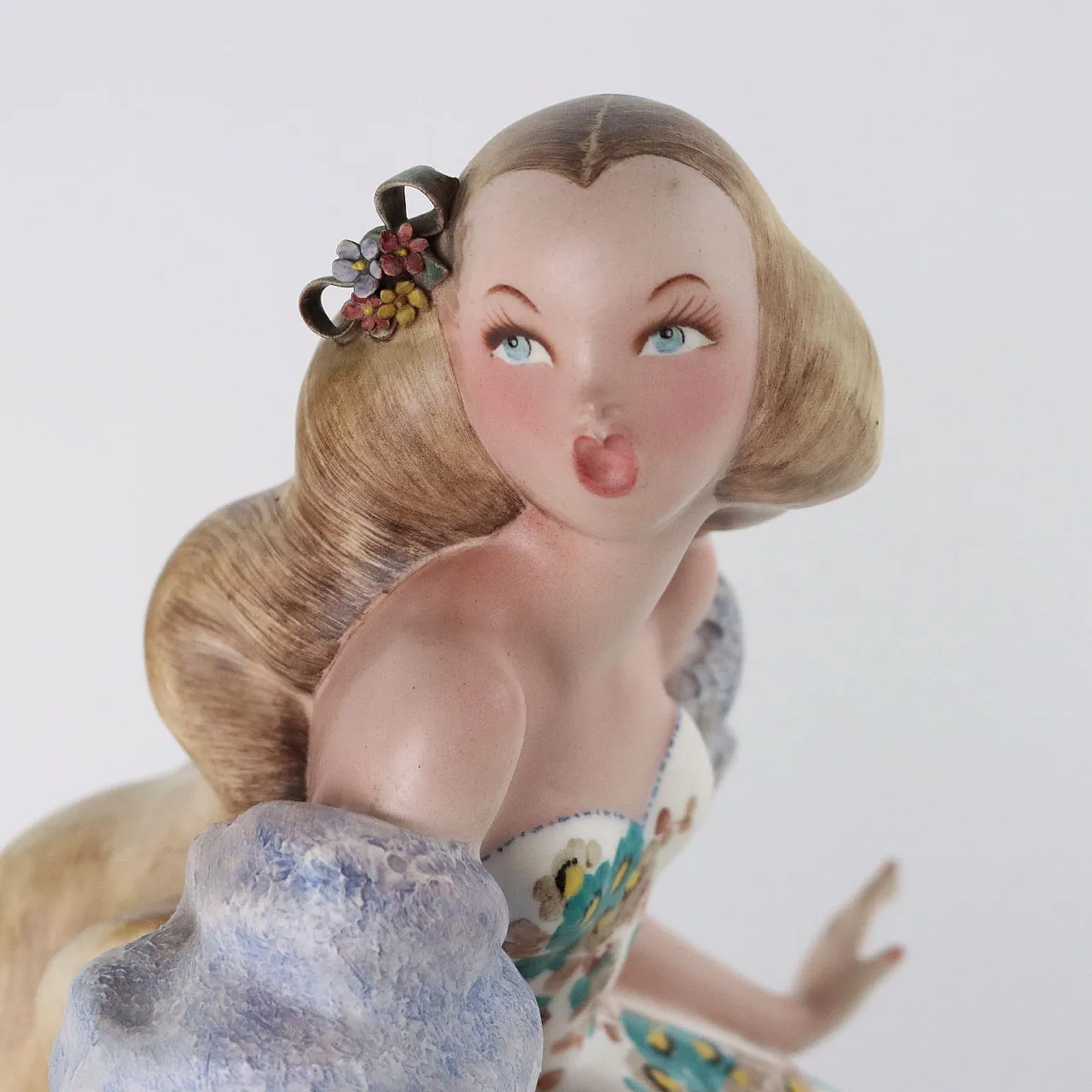 Scultura di fanciulla in ceramica di Tiziano Galli, anni '50 3