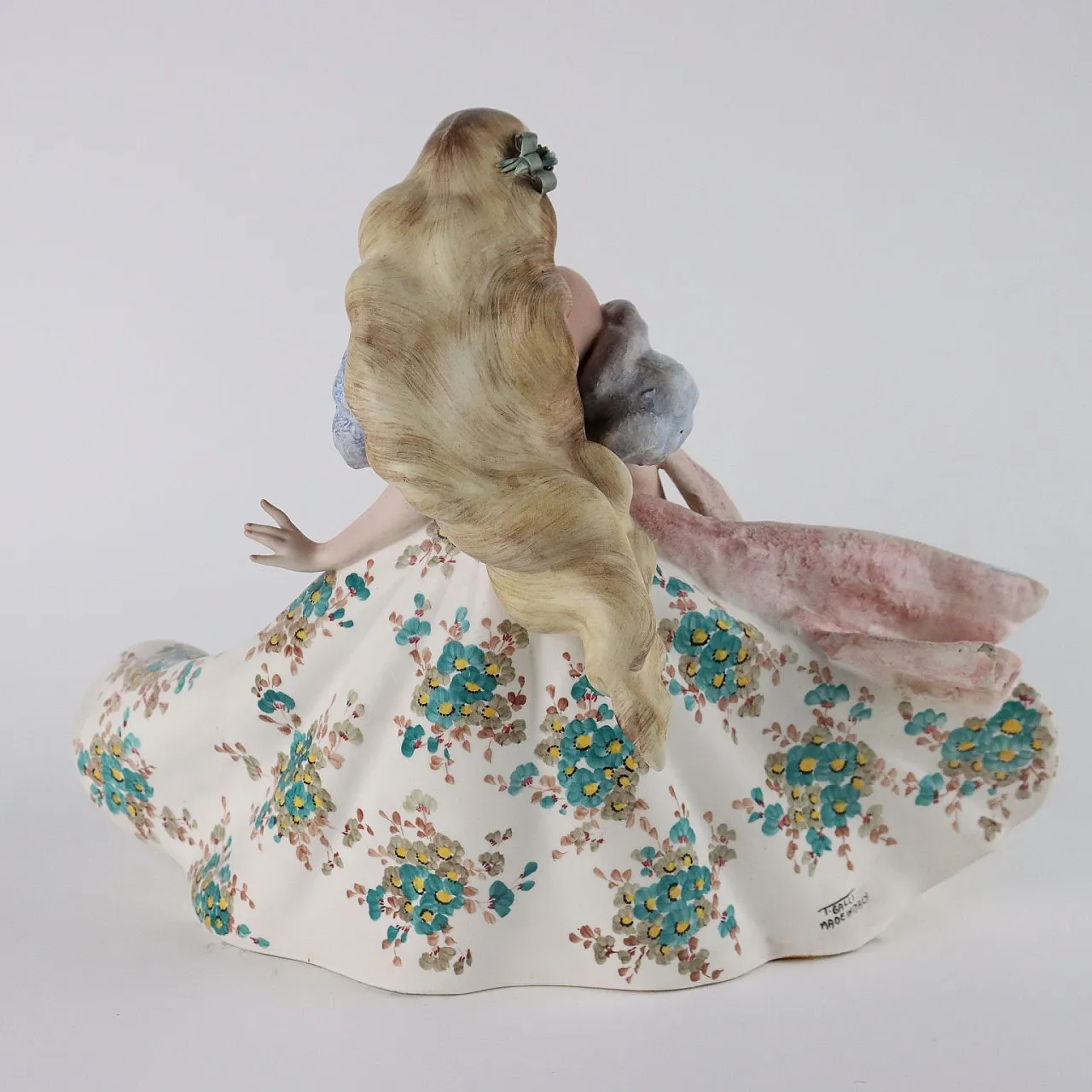 Scultura di fanciulla in ceramica di Tiziano Galli, anni '50 8