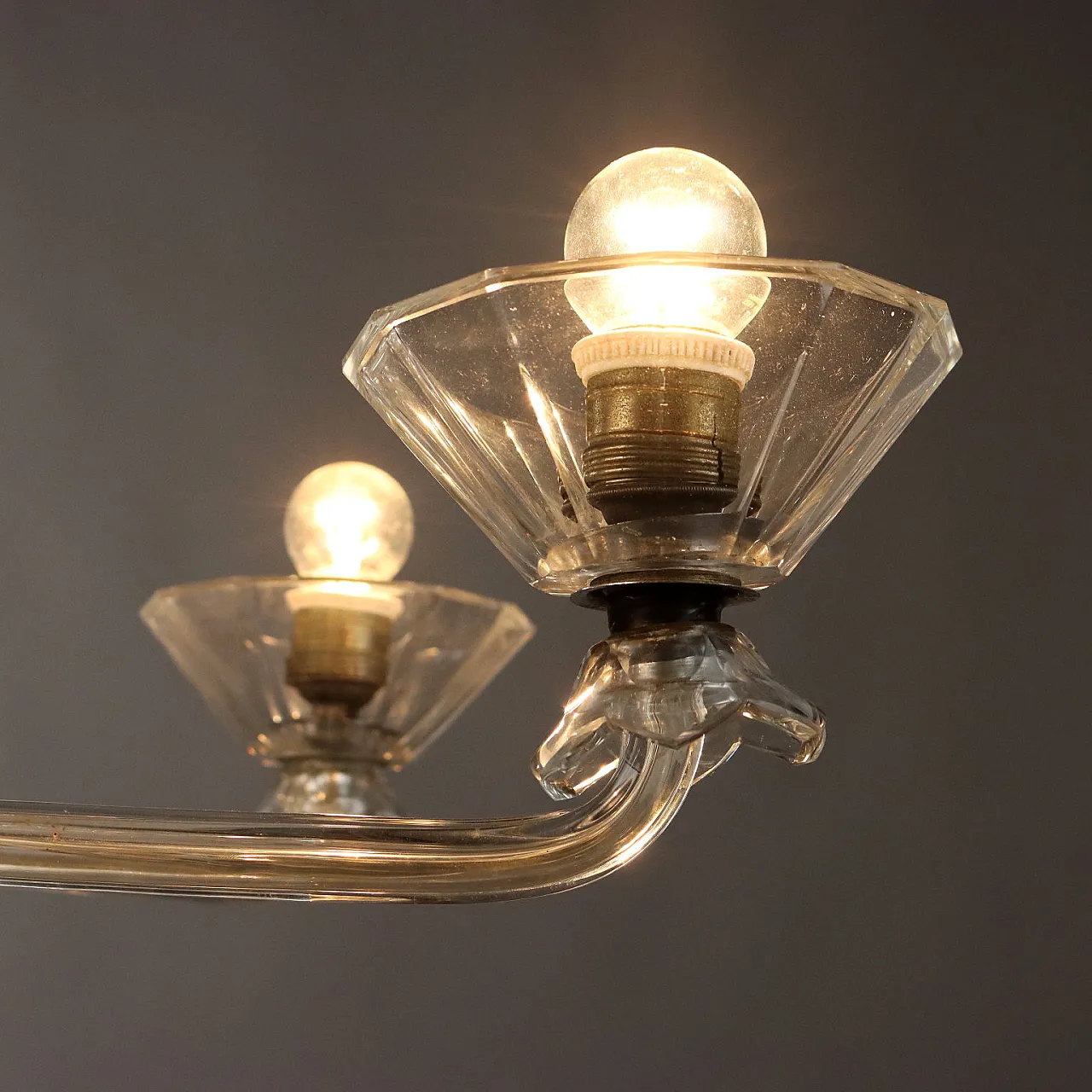 Vintage Ceiling Lamp Murano Glass Italy 1930s-1940s 5