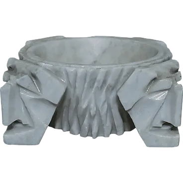 Pocket tray in art deco Carrara marble