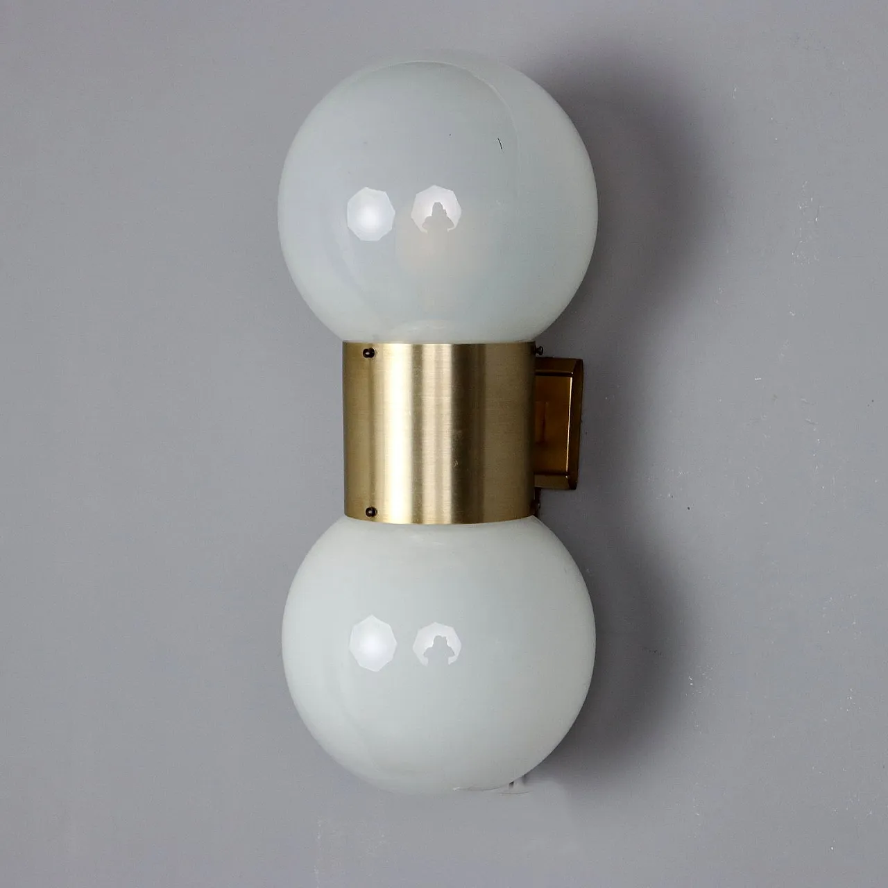 Wall lamp in chrome-plated aluminium and glass, late 20th century 7