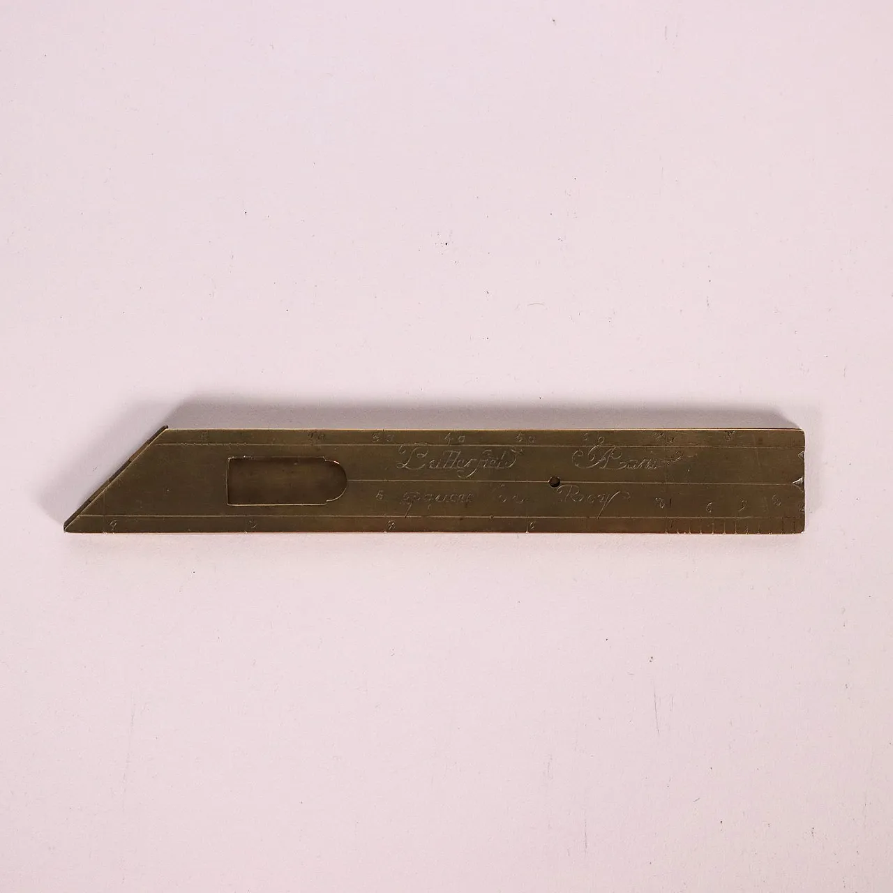 Square and level with plumb line in brass by Butterfield in Paris, end of '500 6