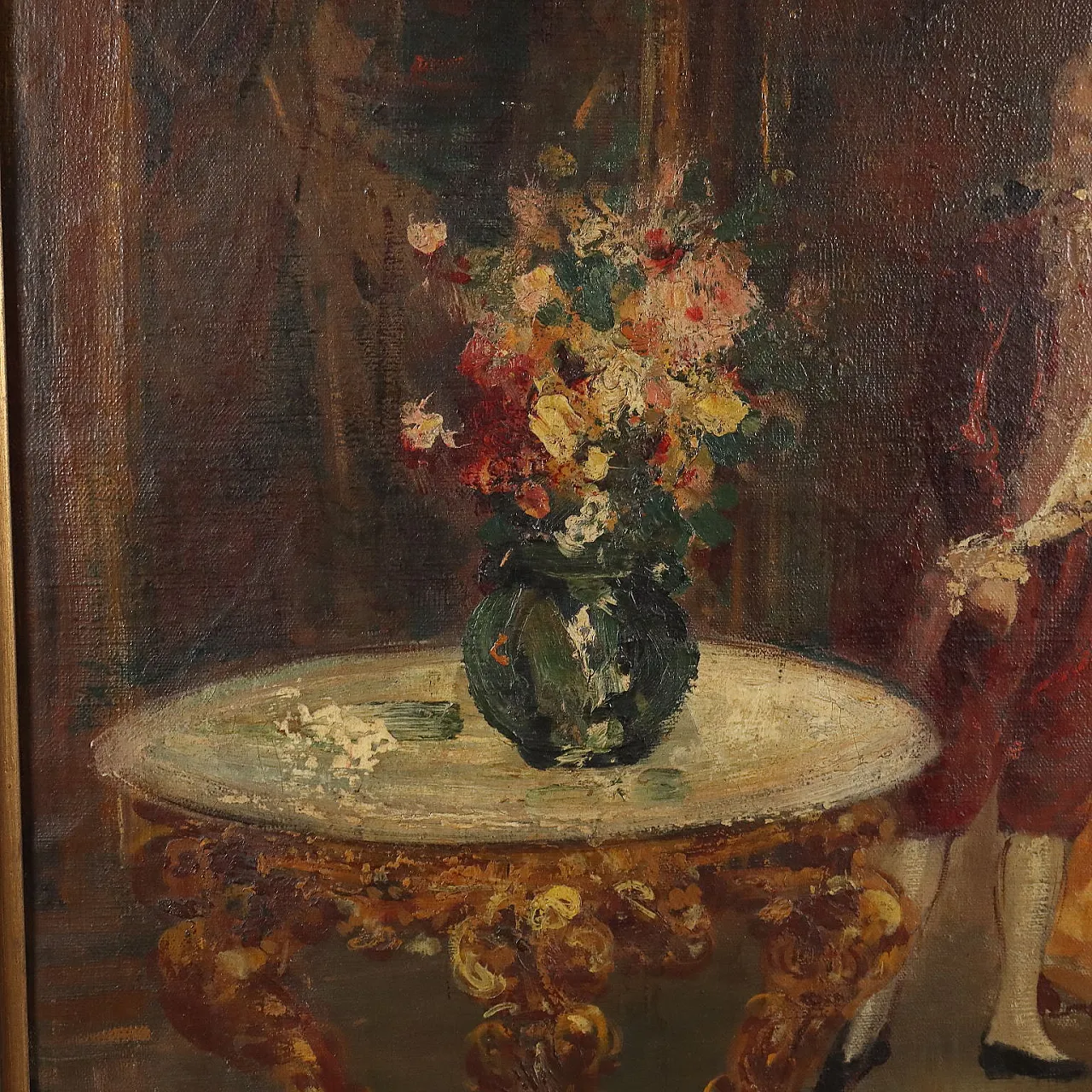 Salvatore Balsamo, Gallant scene, oil on canvas 5