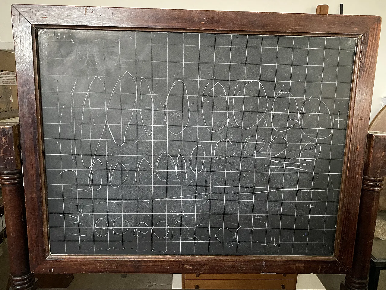 Lavagna da scuola, legno e ardesia, primi '900 2