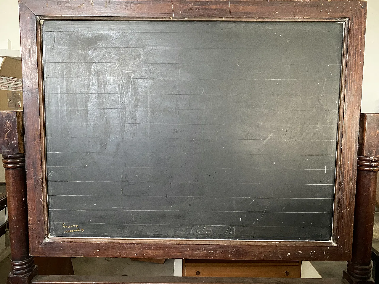 Lavagna da scuola, legno e ardesia, primi '900 3