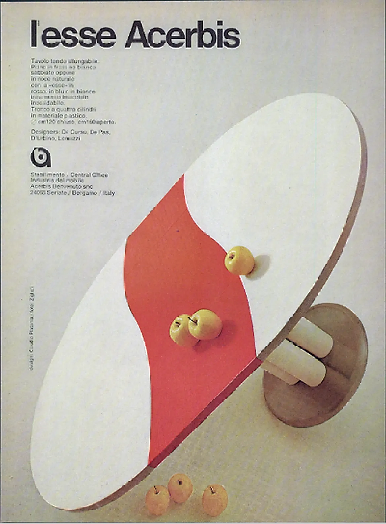 Esse Table by De Corsu-De Pas-D'Urbino-Lomazzi for Acerbis, 1970s 14