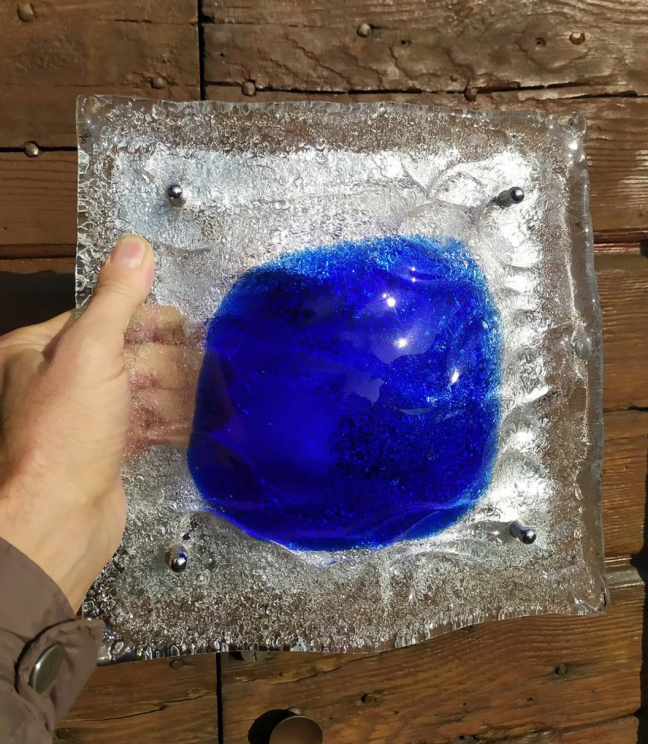 Murano wall light by Mazzega, 1970s 3