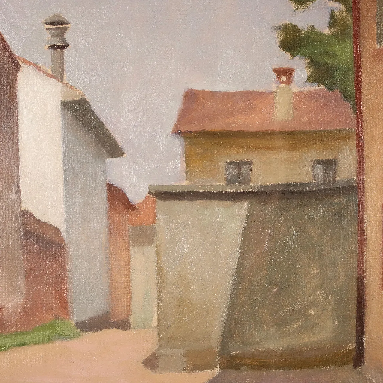 Primo Carena, Via di paese, olio su tela, 1941 4