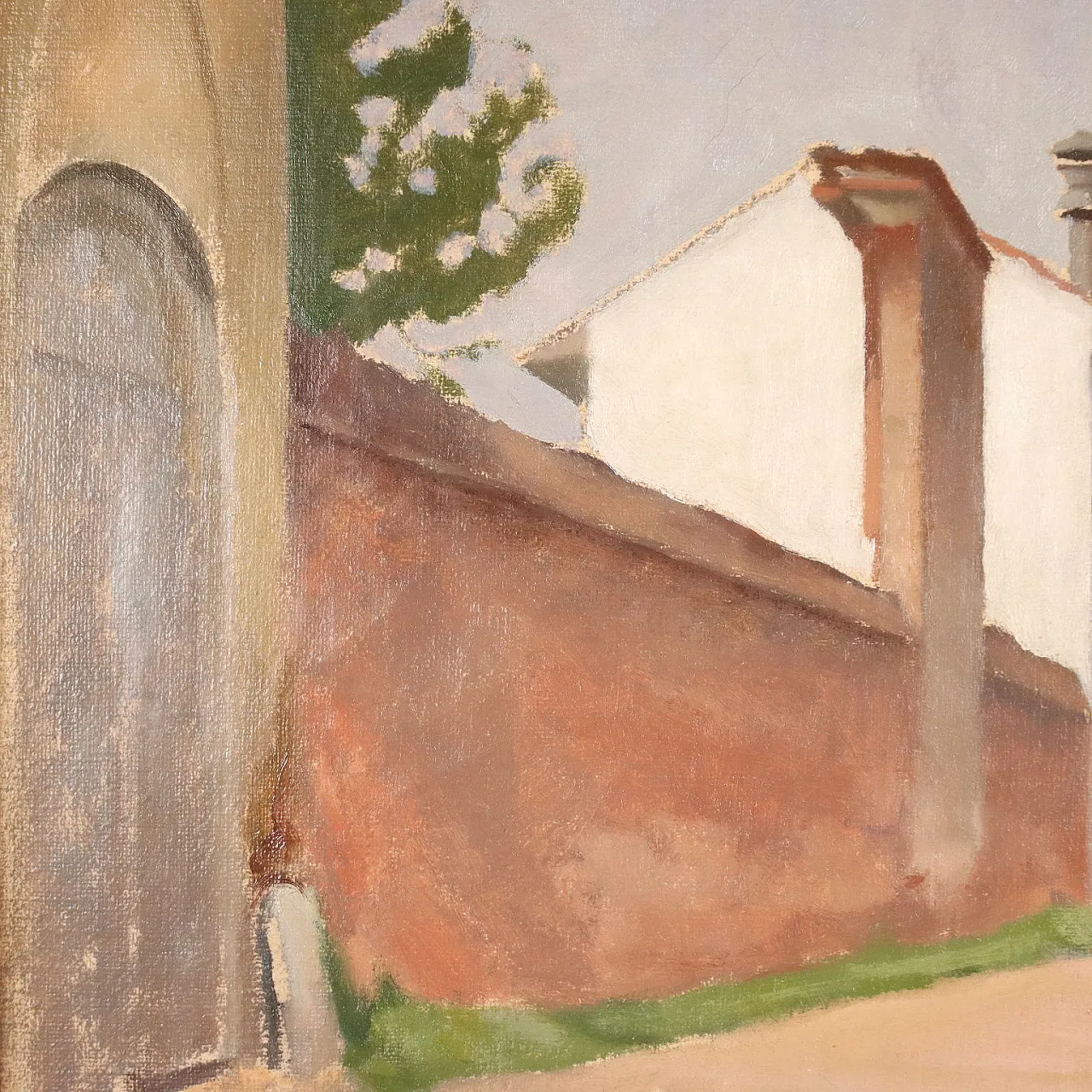Primo Carena, Via di paese, olio su tela, 1941 5