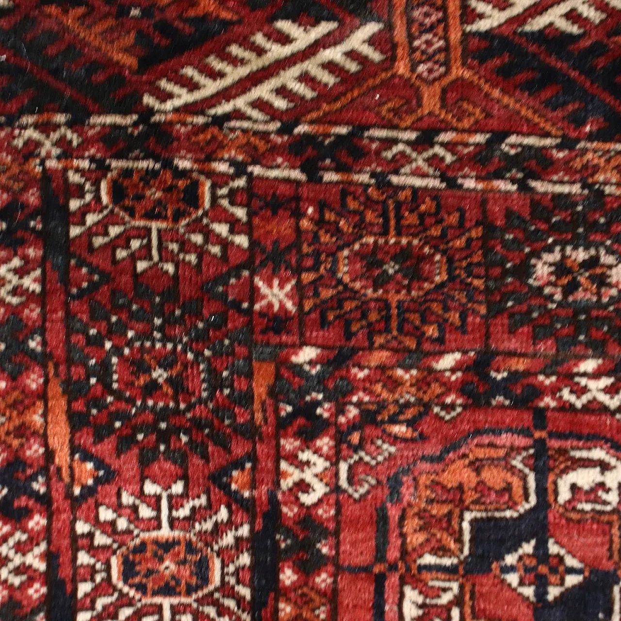 Bukhara Turkmenistan wool carpet, 1940s 4