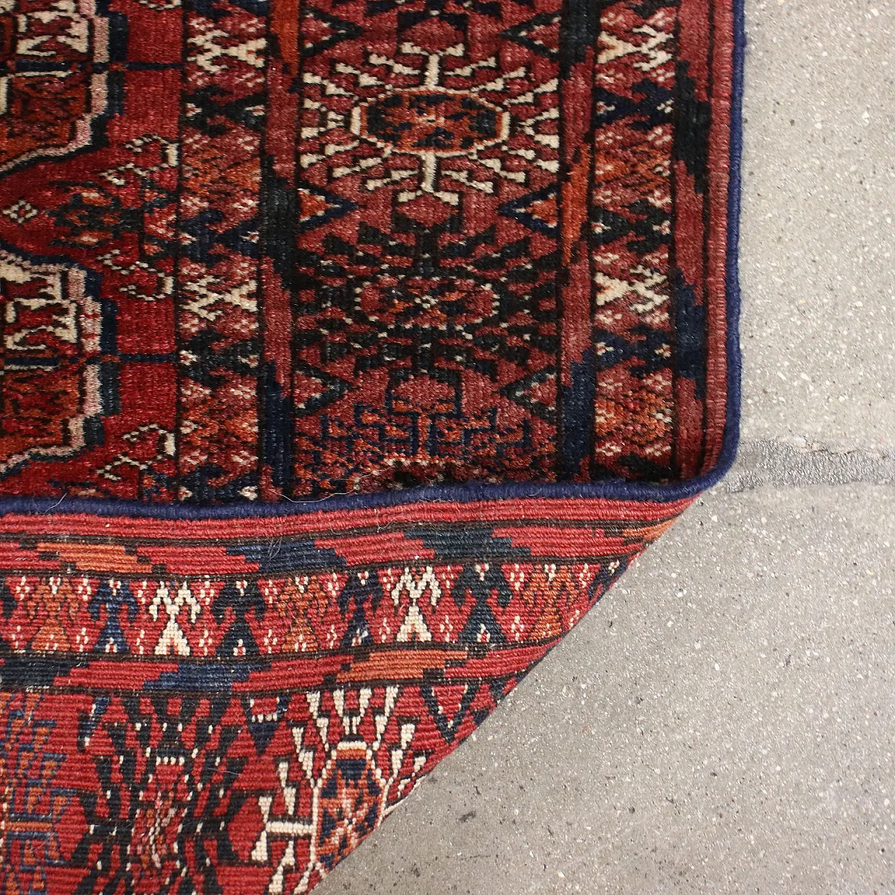 Bukhara Turkmenistan wool carpet, 1940s 7