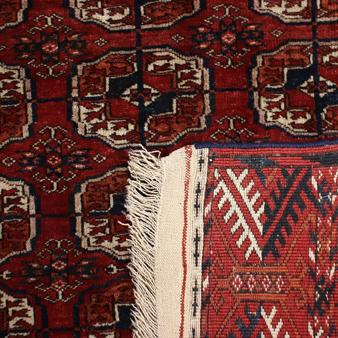 Bukhara Turkmenistan wool carpet, 1940s 8