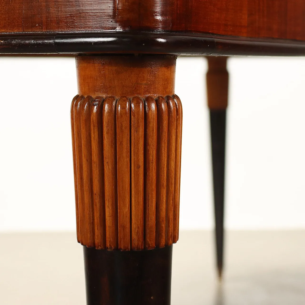 Ebony-stained wooden table with walnut veneer band, 1960s 6