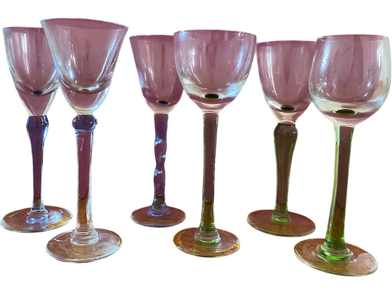6 bicchieri da liquore di V. Nason & C. Murano, anni '80 5