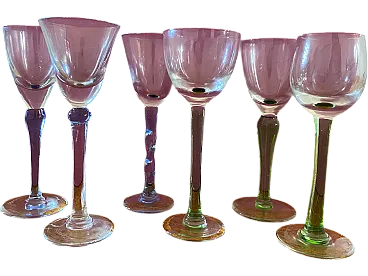 6 bicchieri da liquore di V. Nason & C. Murano, anni '80