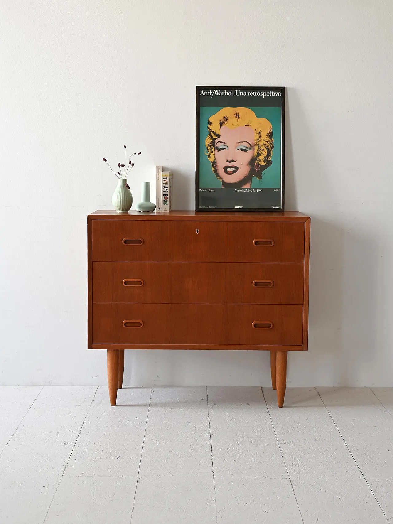 Vintage teak chest of drawers 1