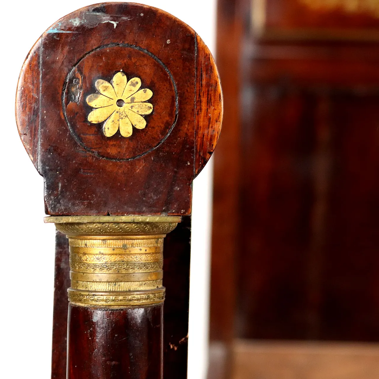 Letto singolo Impero in noce, primo '800 6