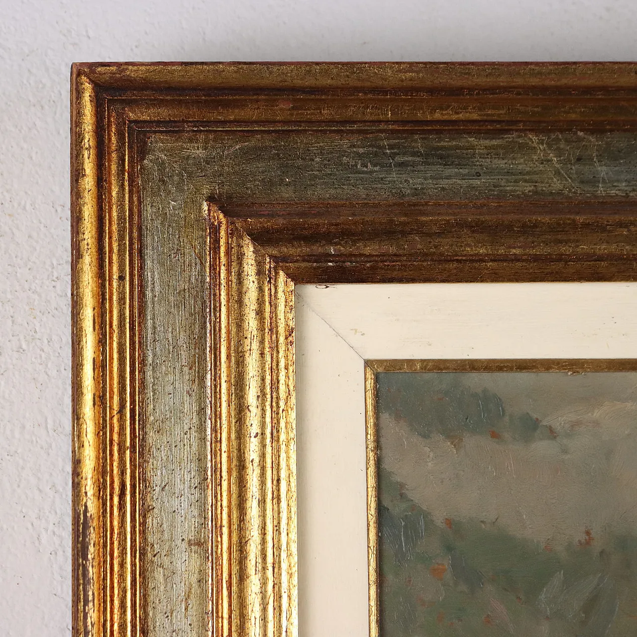 Mario Moretti Foggia, mountain cabins, oil painting on panel 8