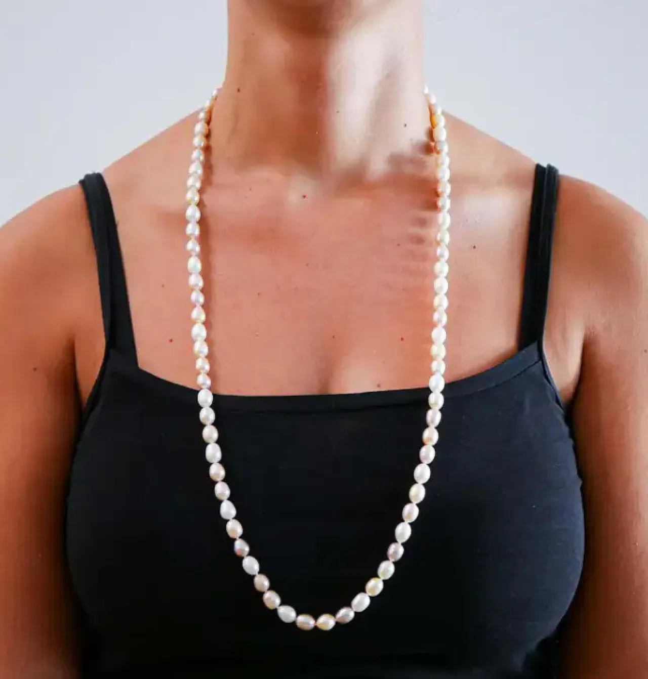 Collana di perle multicolore, anni '50 3