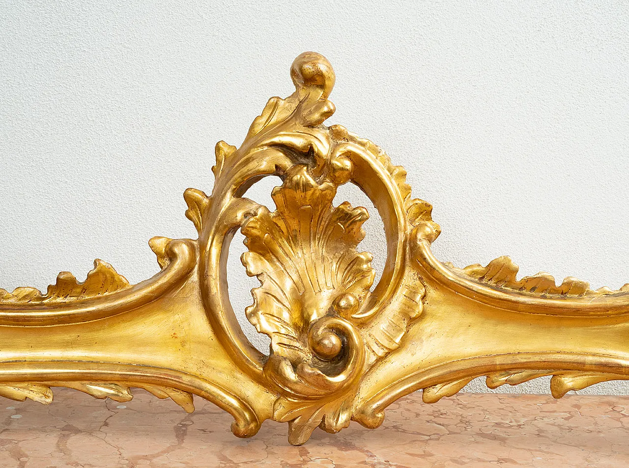 Coppia di zineffe Luigi Filippo Napoletane in legno dorato, '800 3