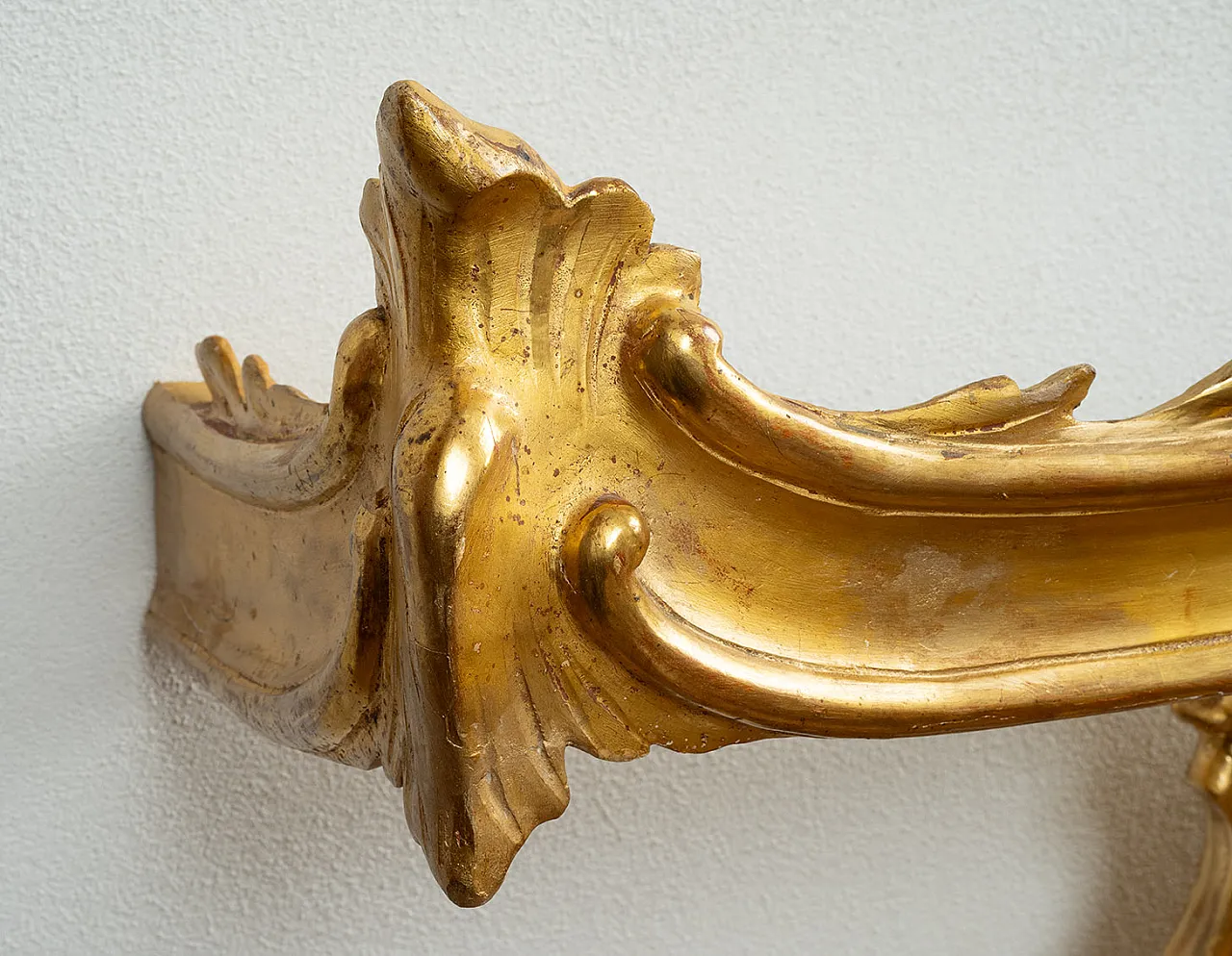 Coppia di zineffe Luigi Filippo Napoletane in legno dorato, '800 4