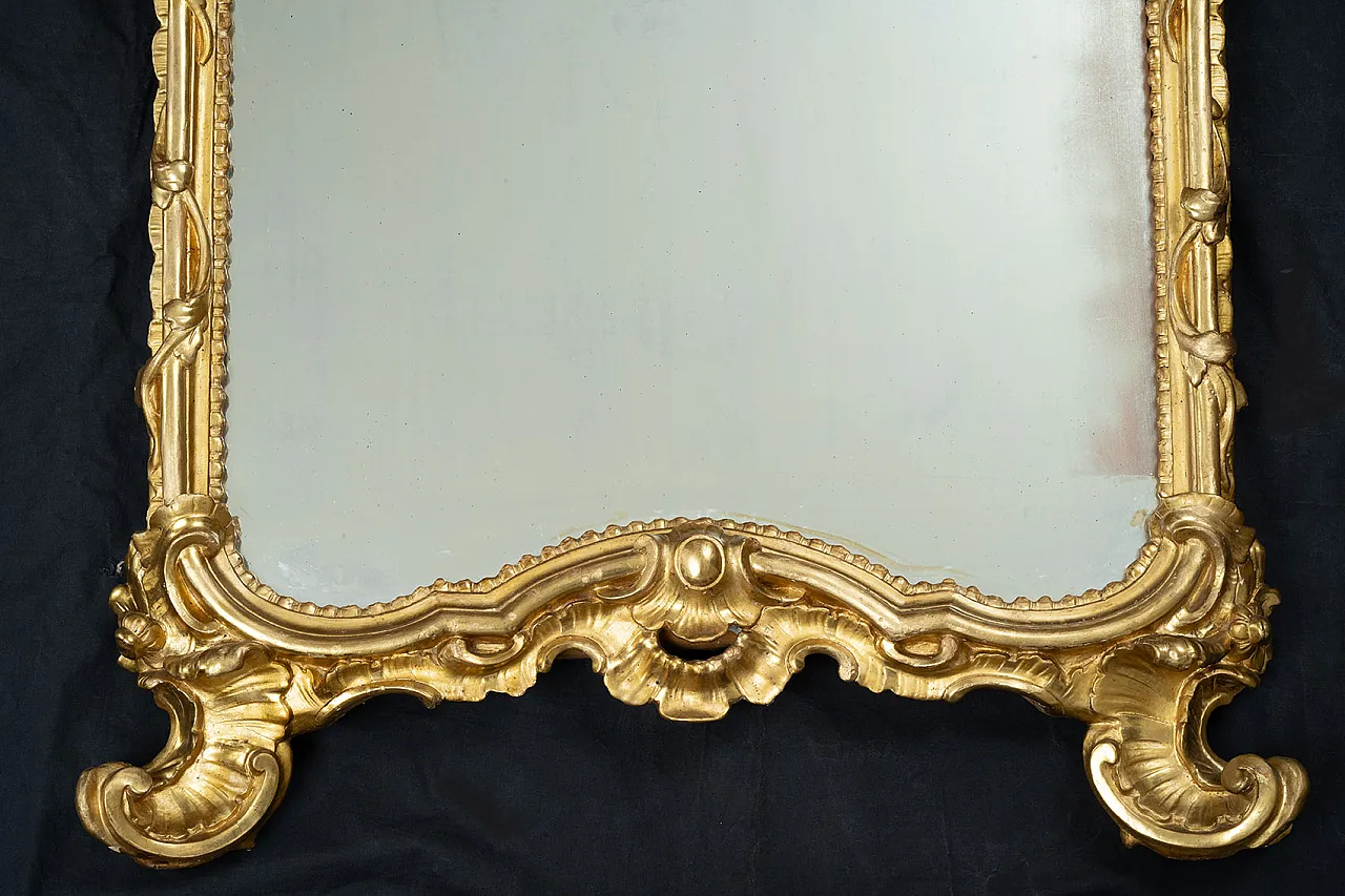 Louis XV Neapolitan mirror in gilded and carved wood, '700 3