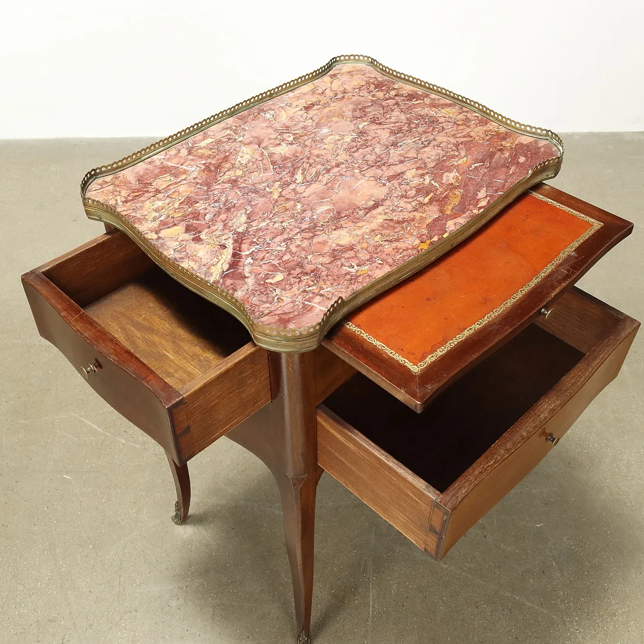 Tavolino da lavoro in mogano, primo '900 3