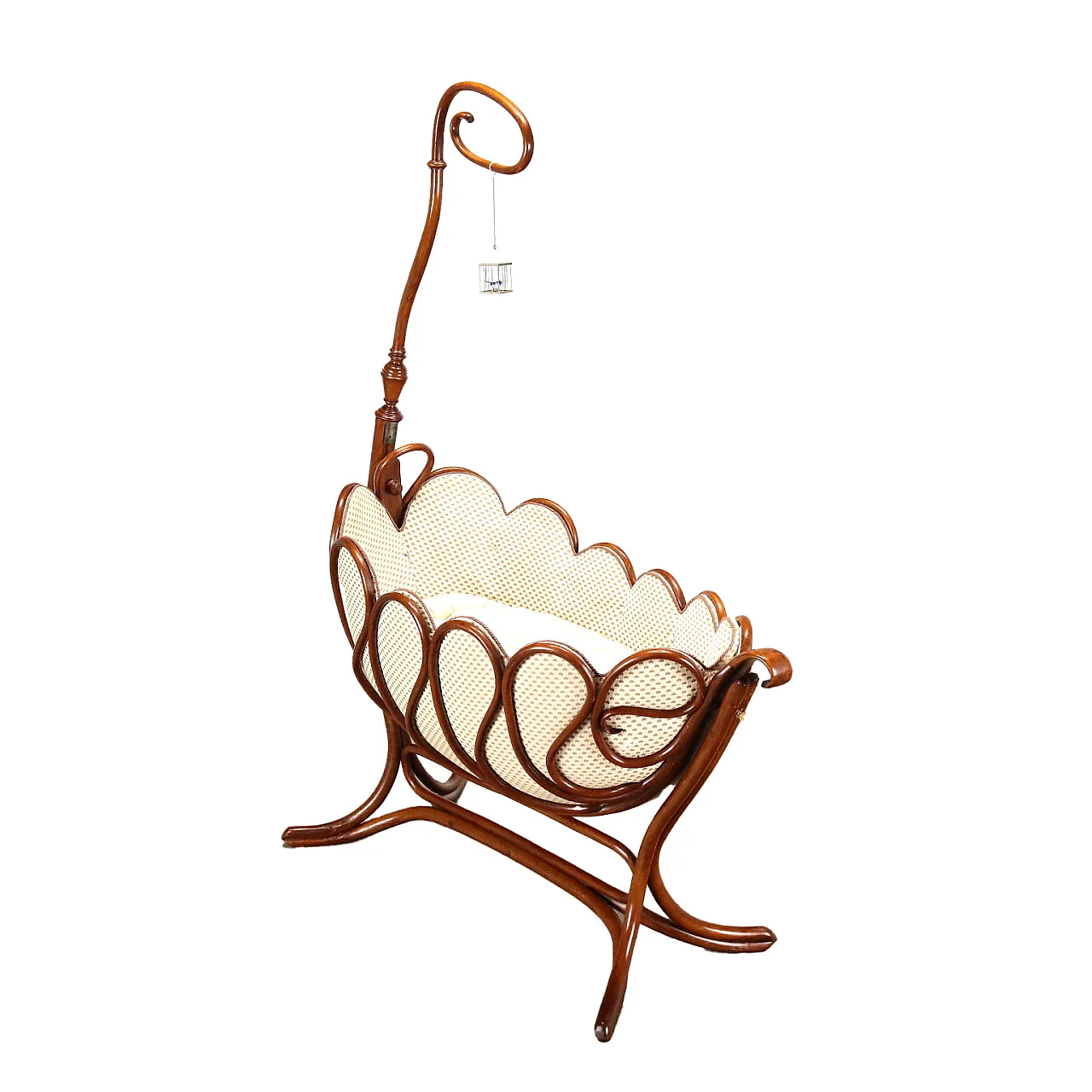 Culla a dondolo Liberty in faggio di Jacob e Josef Kohn, '800 1