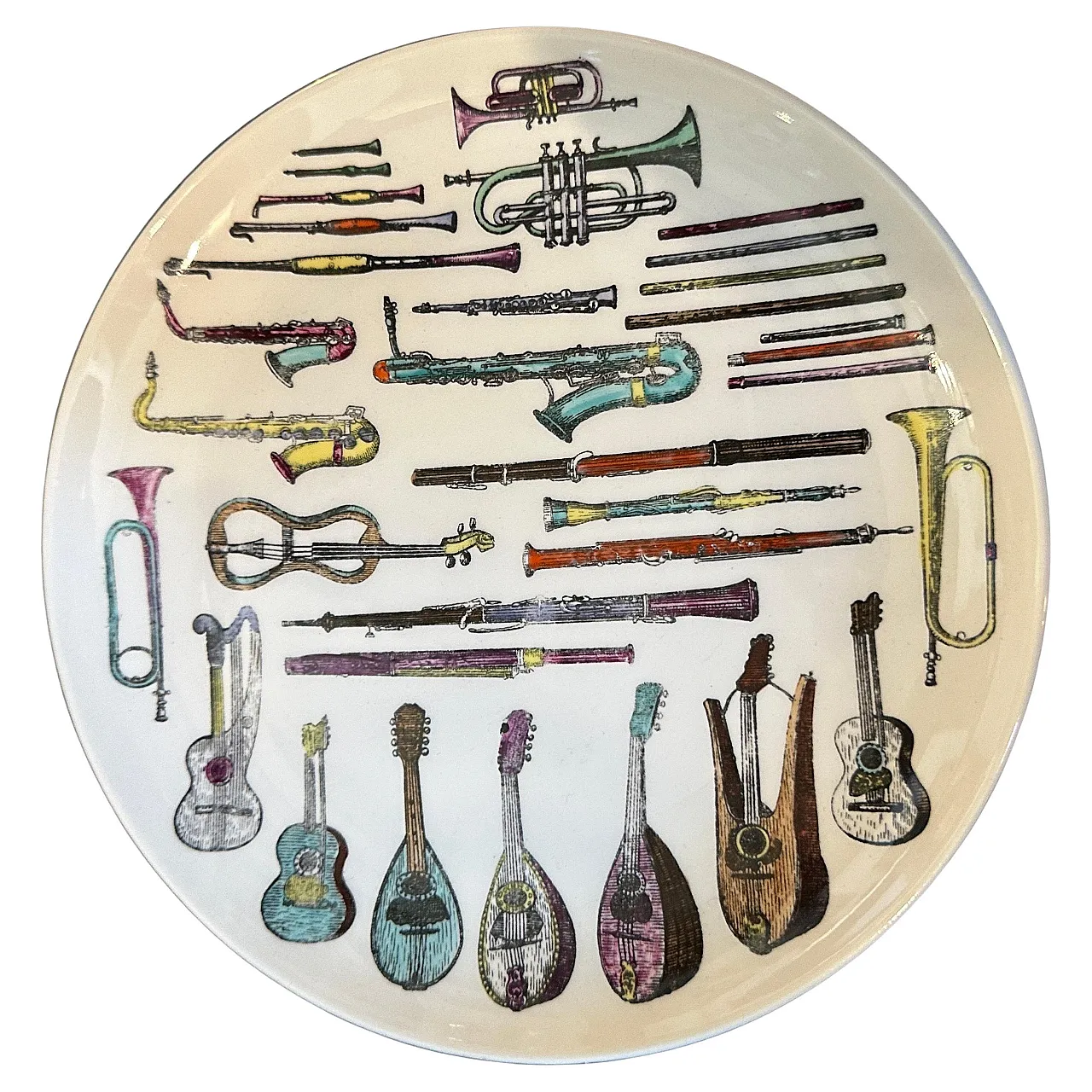 Pair of porcelain plates by Piero Fornasetti, 1960s 2