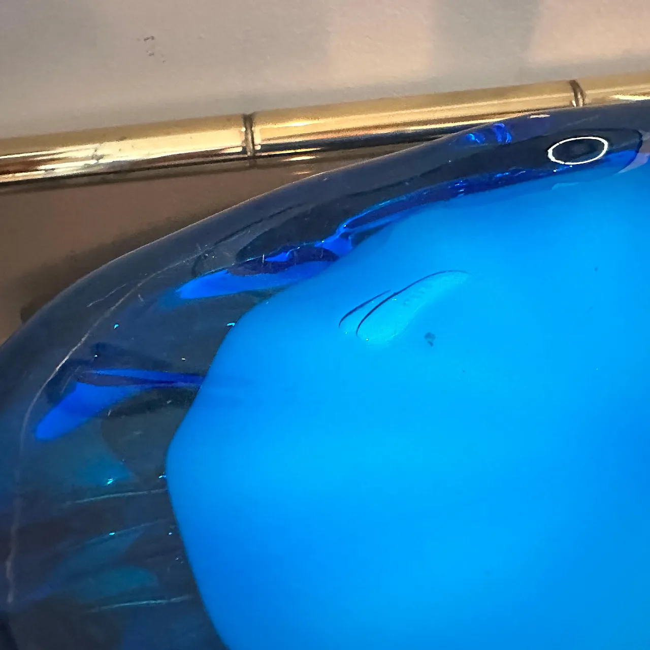 Vide pochette in blue and turquoise Murano glass, 1980s 7