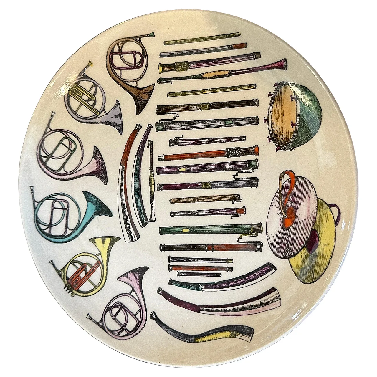 Pair of porcelain plates by Piero Fornasetti, 1960s 3