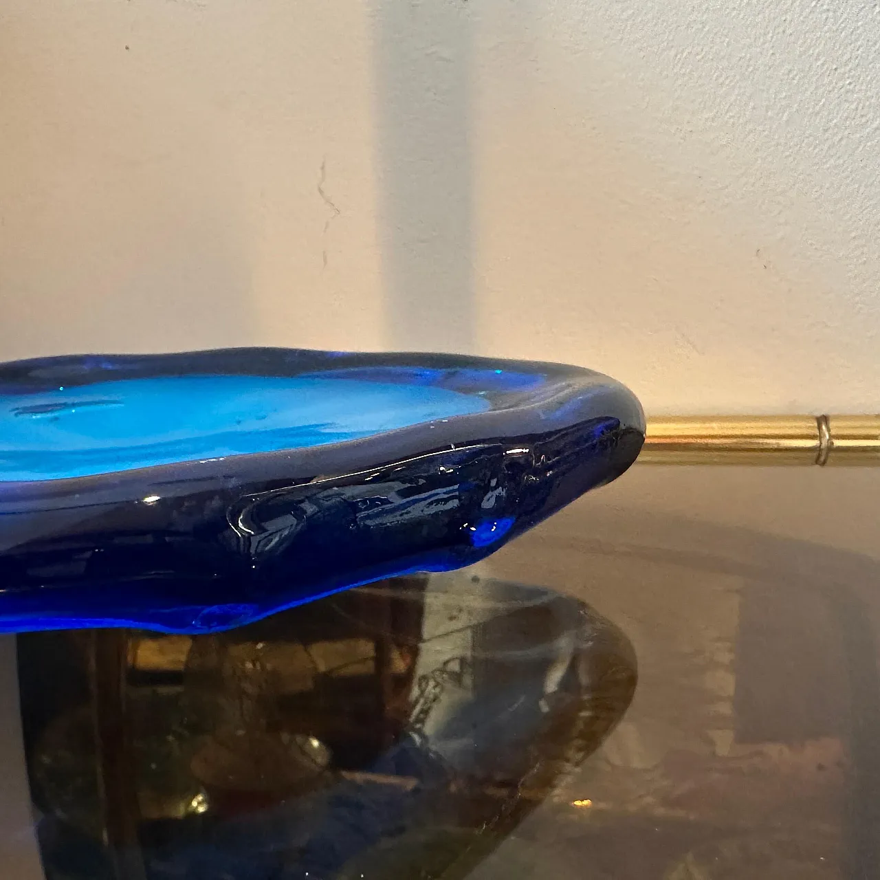 Vide pochette in blue and turquoise Murano glass, 1980s 8