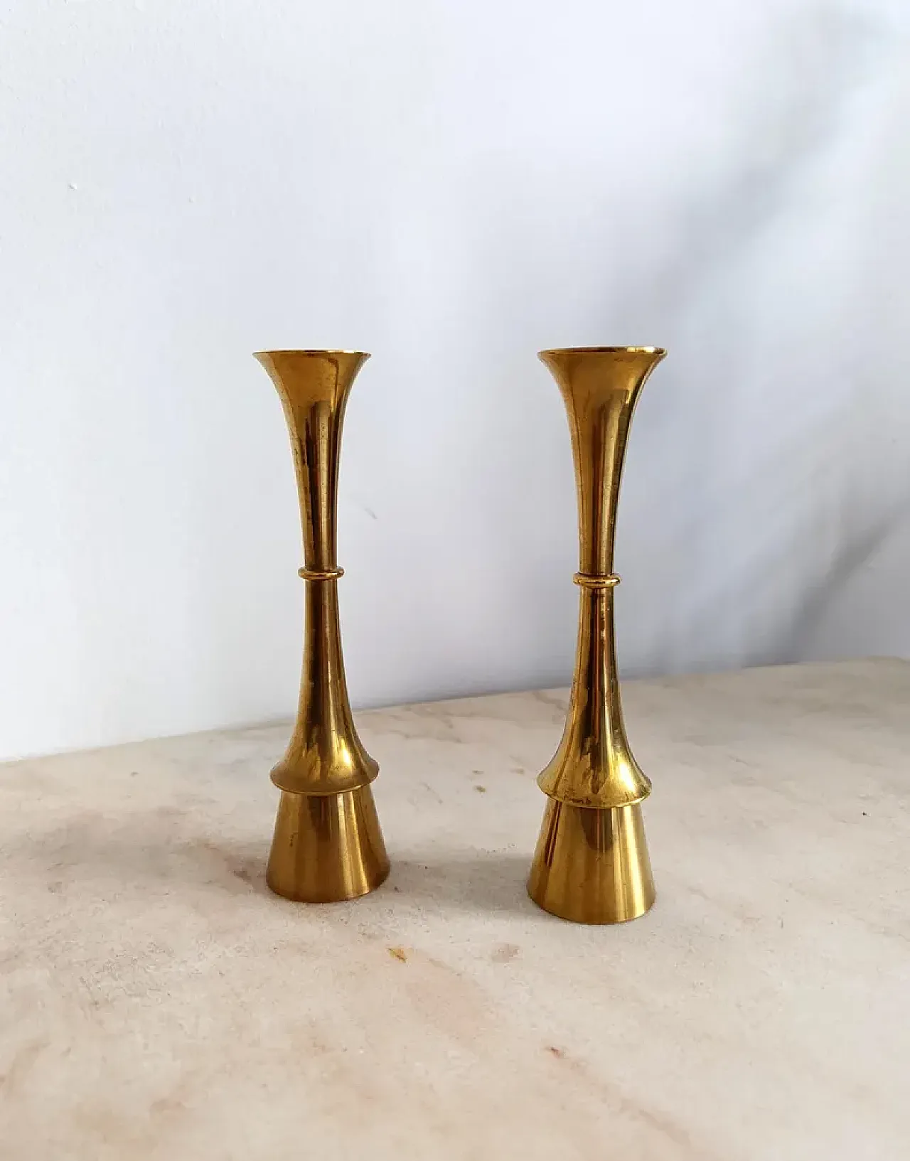 Jens Harald Quistgaard attr.,  Mid-century Danish Candle Holders, 1960 1