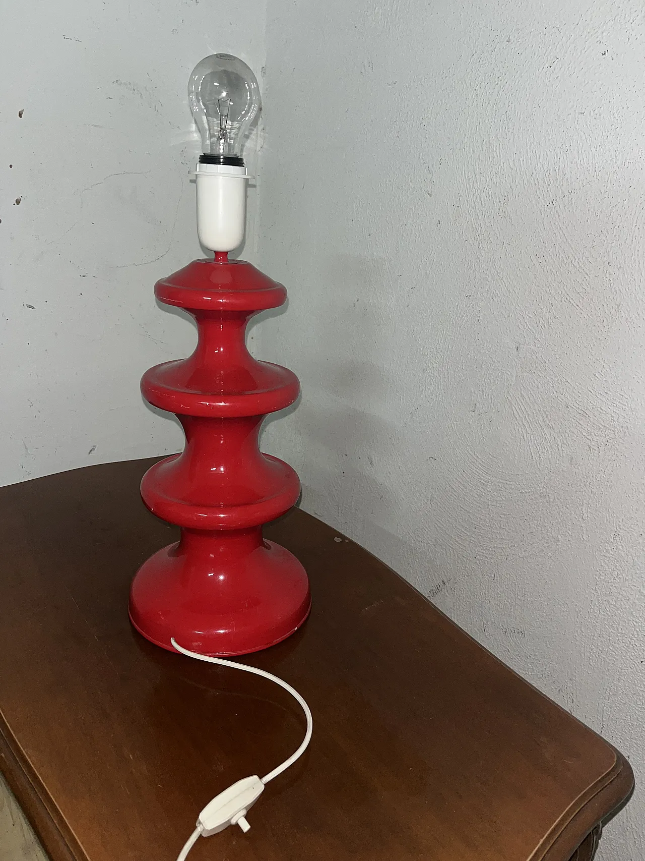 Red metal lamp, 70s 5