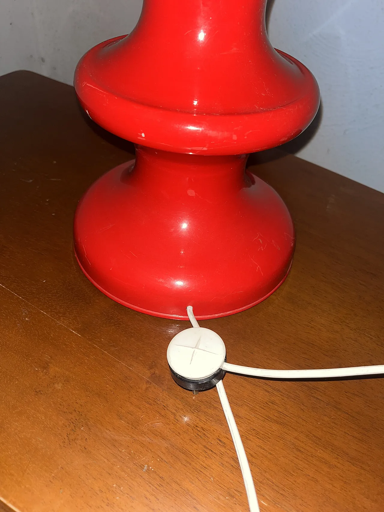 Red metal lamp, 70s 6
