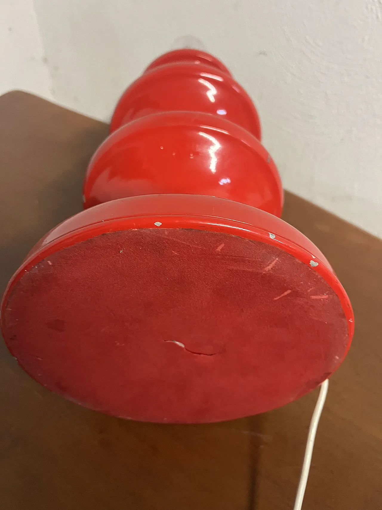Red metal lamp, 70s 7
