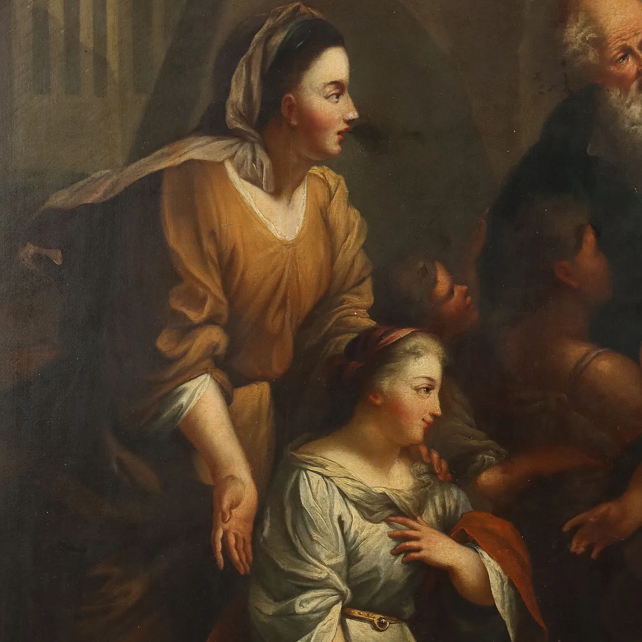 Dipinto Gesù e i Bambini, olio su tela, '700 6