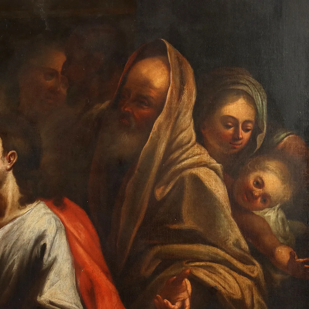 Dipinto Gesù e i Bambini, olio su tela, '700 8