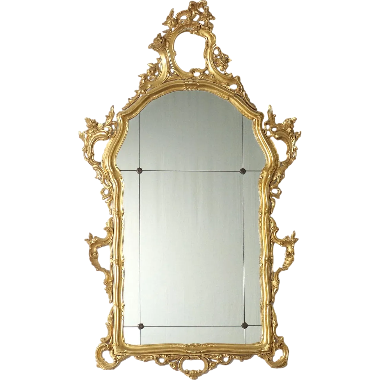 Baroque-style wooden mirror, 20th century 10