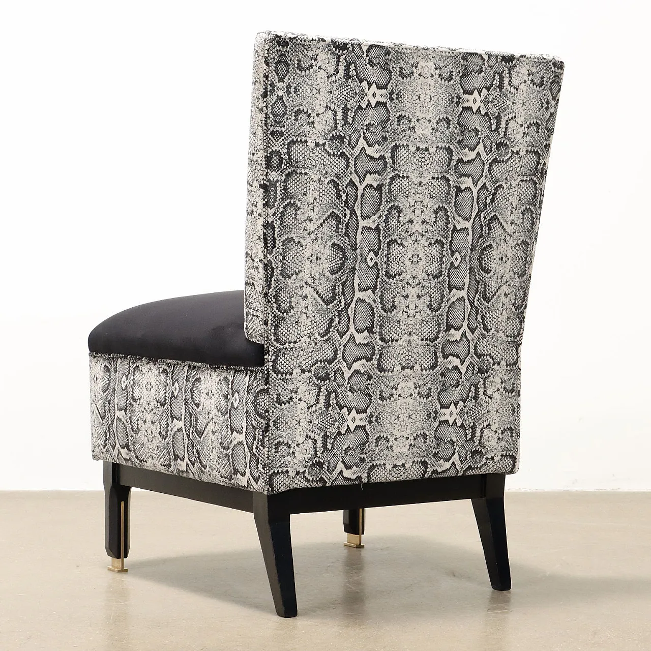 Pair of velvet Jungle armchairs, mid-19th century 9