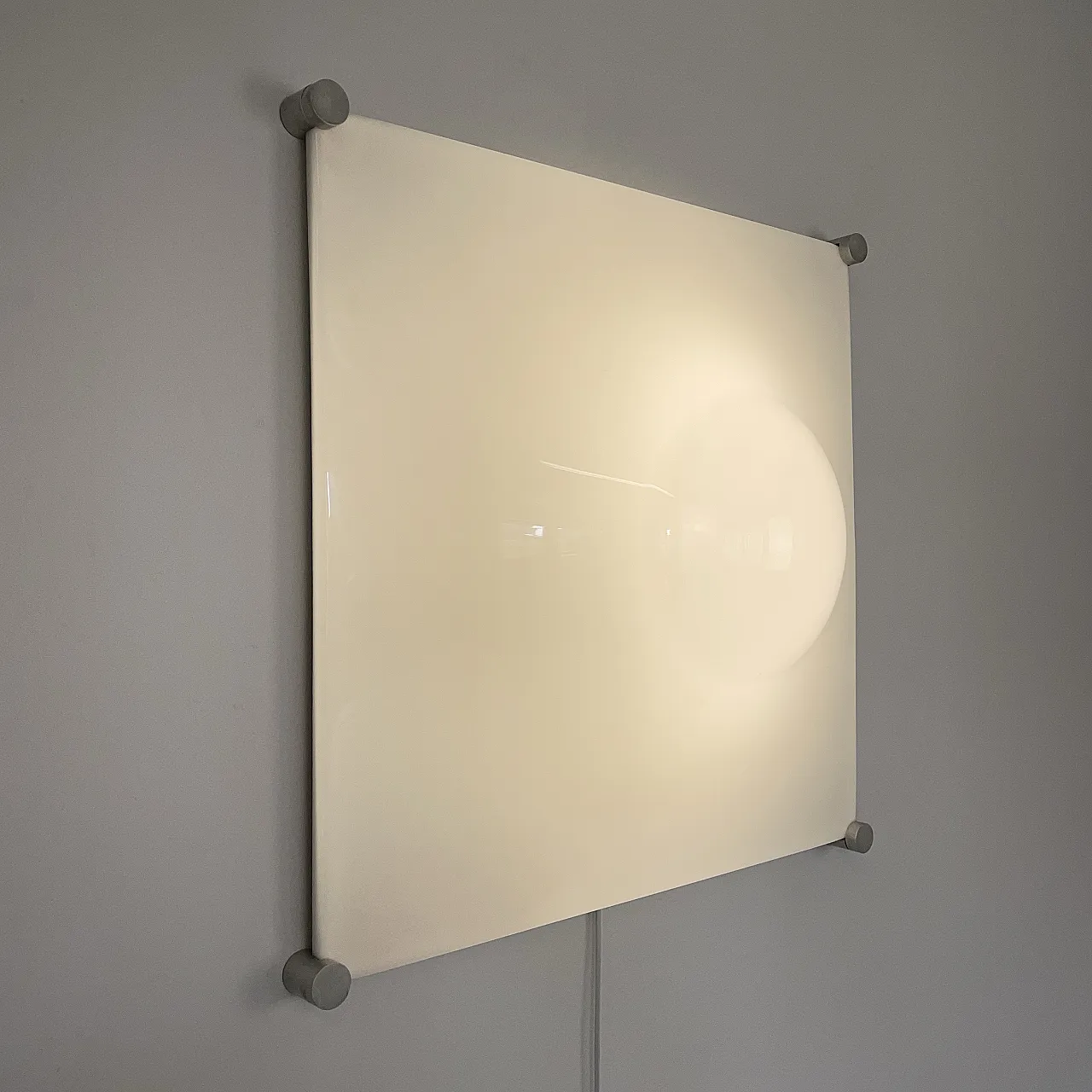 Bolla wall or ceiling lamp by Martinelli (cm60x60), 1960s 3