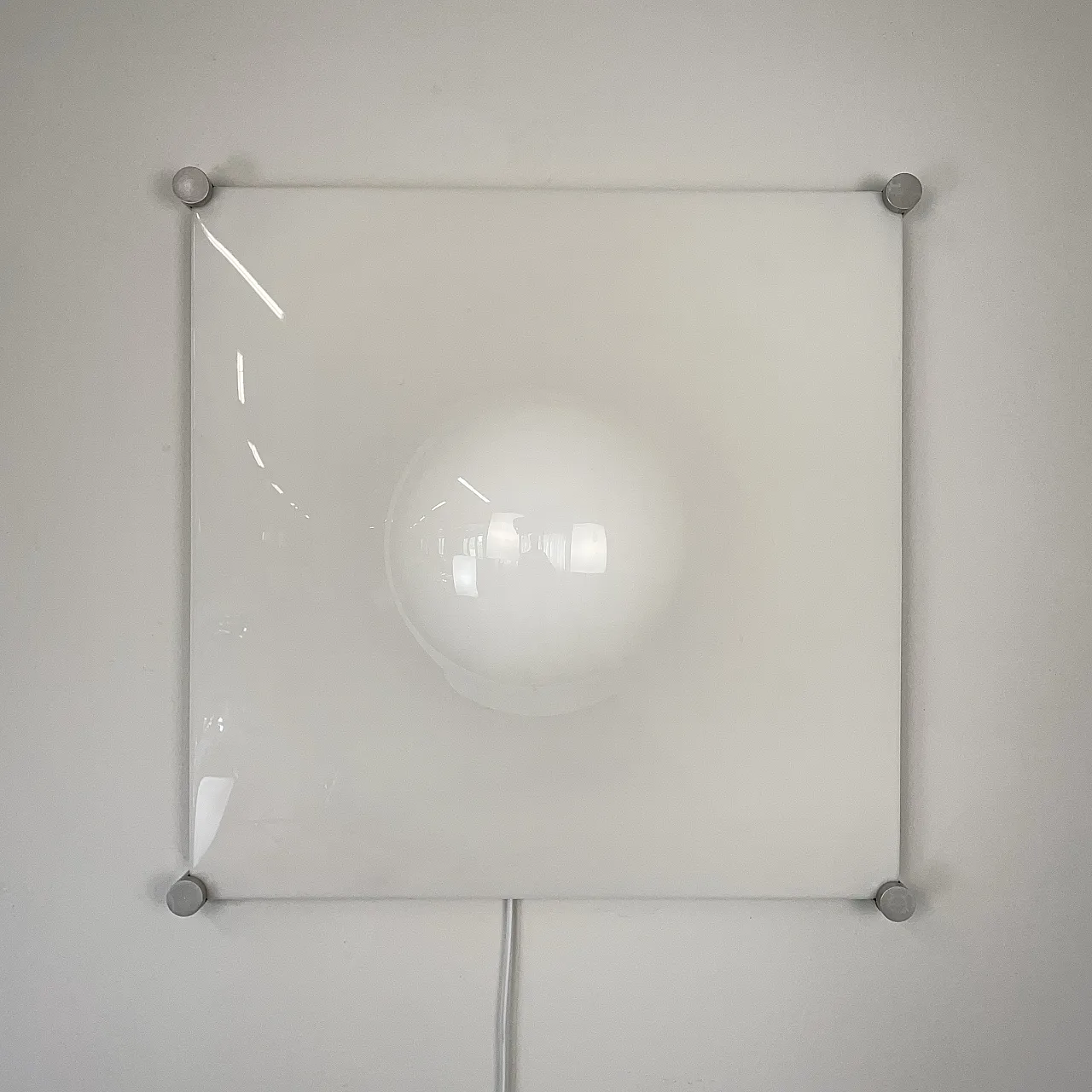 Bolla wall or ceiling lamp by Martinelli (cm60x60), 1960s 6