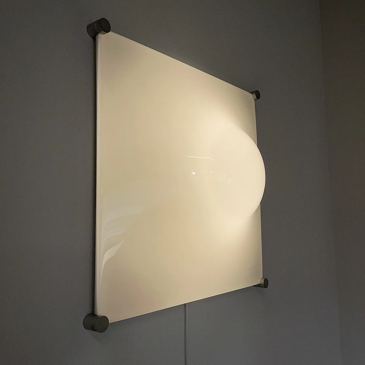 Bolla wall or ceiling lamp by Martinelli (cm60x60), 1960s 8